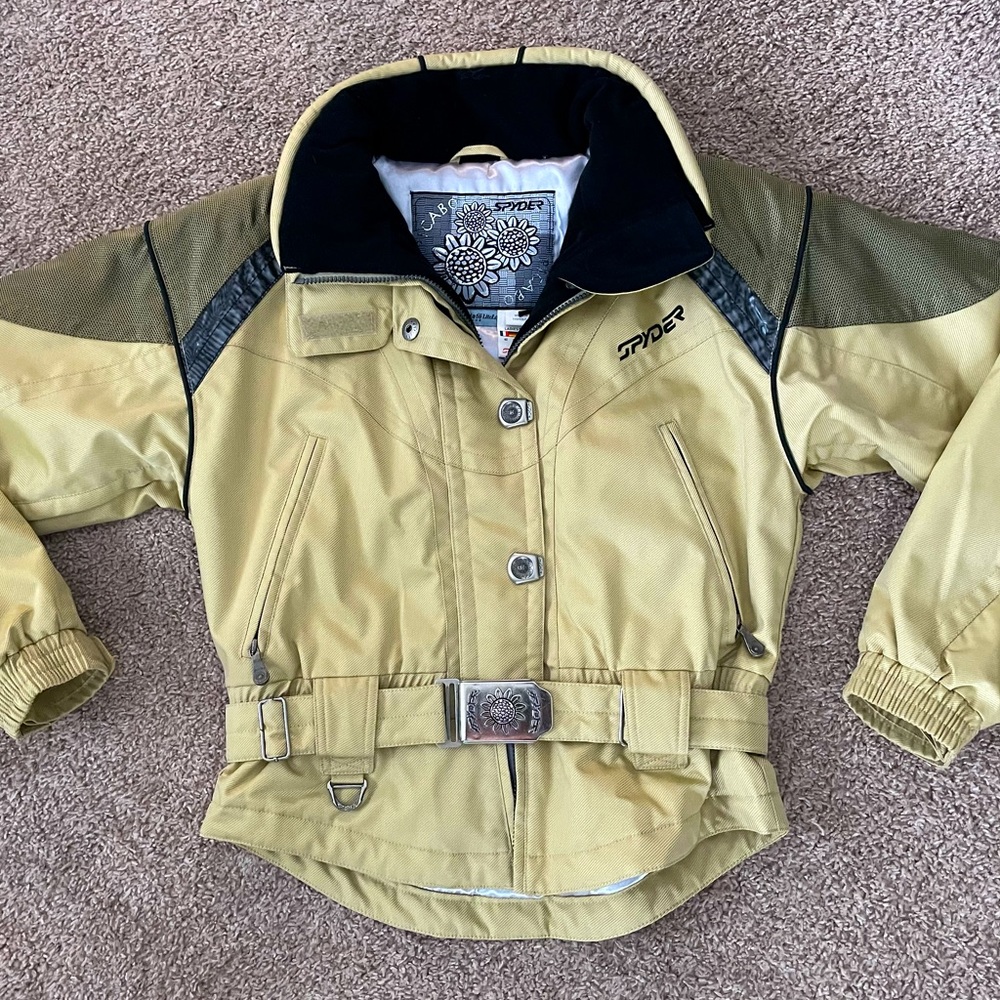 Spyder Ski Jacket Light Green Picabo Flower Design